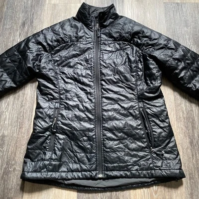 Chaqueta REI Acolchada Negra Cálida Puffer Ligera Senderismo Exterior Invierno Grande Foto 1 de 4