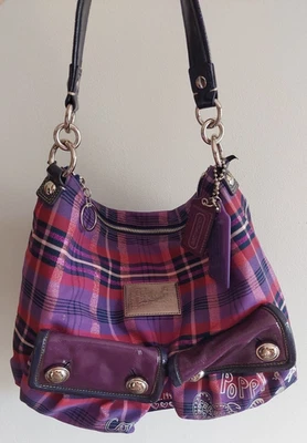Coach 16120  POPPY TARTAN POP SWING BAG/ SHOULDER BAG #16120-16120 (N2) (GE) - Image 1 of 4