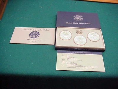 US mint silver dollars 1984 olympic 900 fine .86 troy ounce - Image 1 of 4