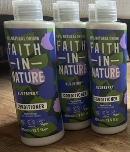 Faith In Nature Blueberry Conditioner Bundle x6 Hair Care Wavy Curly 400ml - Picture 1 of 3