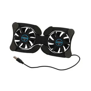 NEW Universal USB Dual Cooling Fan Pad Foldable Cooler Stand For 7" - 15" Laptop - Zdjęcie 1 z 6