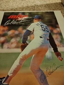 Orel Hershiser Hand Signed authentic Auto Vintage Poster Autographed Signed - Picture 1 of 3