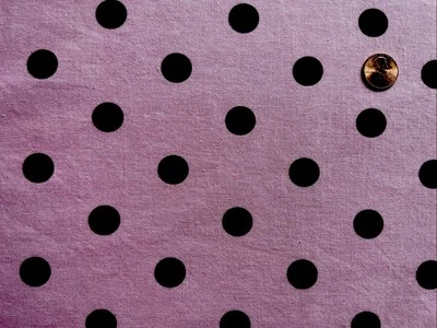 2006 Cranston Cotton Fabric Pink/Brown Large Polka Dot  2 Yd x 44” Prewashed - Image 1 of 2