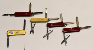 Vtg 4 Victorinox Swiss Army Knife Classic SD 58mm and Imperial USA Advertising - Picture 1 of 12