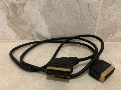 1m Metre Smart Black Lead Cable Fully Connected Wired 21 Pin Cable TV DVD Gold - Image 1 of 3
