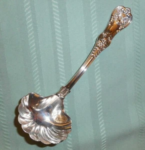 Tiffany Sterling English King Scalloped Gravy Ladle 7 1/4" 118gr Mono - Picture 1 of 6