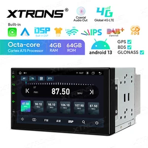 Double Din 7" Android 13 8-Core 64GB CarPlay Car Stereo GPS Radio Head Unit WIFI - Picture 1 of 16