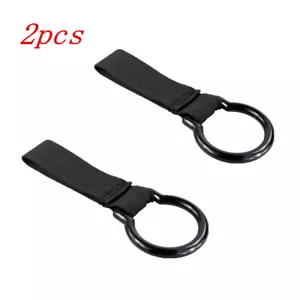 Soporte de anillo de cinturón de nailon deslizable de 2 piezas para linterna de metal de celda C anillo negro - Imagen 1 de 8