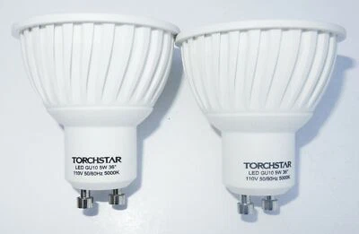 110V 5W (50W Equiv.) UL-listed GU10 LED Light Bulb Daylight LED Spotlight 2 Pack - Image 1 of 4
