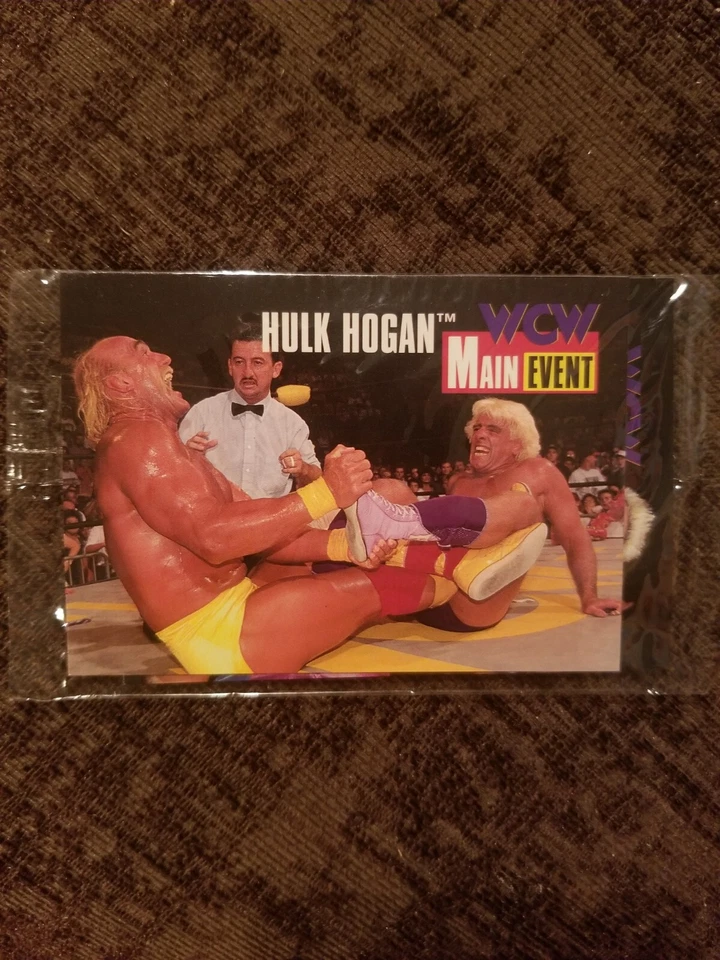 1995 CARDZ WCW Main Event Promos Hulk Hogan Ric Flair #2 Unopened pack  - Image 1 of 2