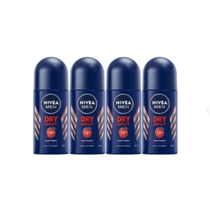 Nivea Dry Impact plus 72H Roll On Antiperspirant Deodorant Men Dual Protect 50ml - Picture 1 of 18