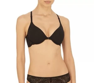 NWT Natori 30DDD Women's Lush Front Close Contour Underwire Bra 728309 Black - Picture 1 of 4