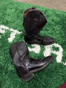 Botas de Vaquero Justin Vintage Suela Vibram Cuero Negro 9 - Imagen 1 de 7