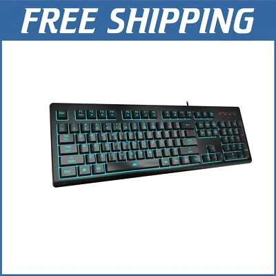 Advanced Silent Wired Keyboard with LED Lighting for Seamless Gaming Experience - Image 1 of 4