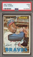 1967 Topps #250 Hank Aaron - PSA VG 3 - Atlanta Braves - VSCARDS