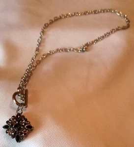 Collar vintage para mujer piedras preciosas transparentes negras 18 pulgadas envío gratis - Imagen 1 de 17