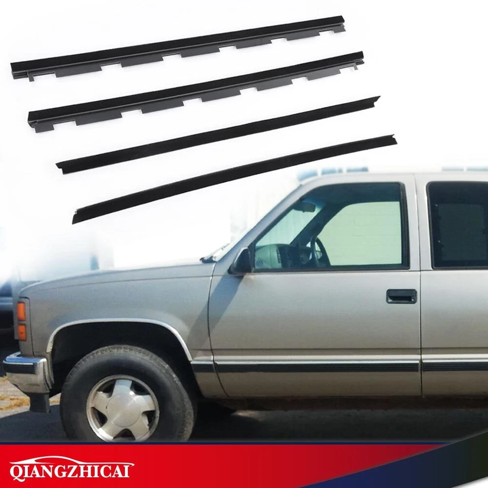 Kit de 4 piezas de impermeabilización de sello de fieltro de barrido de ventana interior y exterior apto para camioneta Chevy Foto 1 de 4