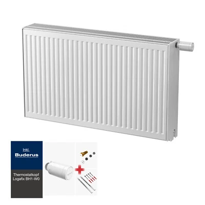 Kompakt/Ventilheizkörper Typ 33 BH-600-BL-1600 inkl Buderus Thermostat & Zubehör - Bild 1 von 4