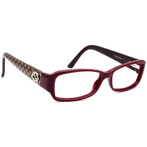 Gucci Damenbrille GG 3184 SR8 burgundisches rechteckiges Gestell Italien 53[]14 130 - Bild 1 von 6