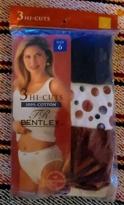 NEW Vintage TR Bentley 3 Pack Cotton Hi-Cut Size 6 Womens Panties Underwear - Picture 1 of 3