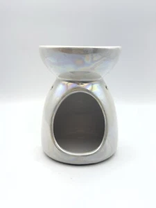 Vintage Ganz Wax Melt Burner Tealight Green Iridescent Swirl - Picture 1 of 4