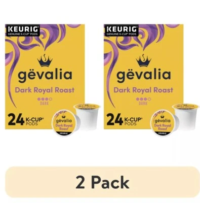 (Paquete de 2) Cápsulas de café Gevalia Dark Royal Roast Coffee K-Cup, caja de 24 ct Foto 1 de 4