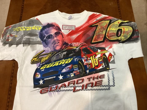 Vintage NASCAR Greg Biffle National Guard Racing All Over Print Shirt NWT XXL Cover