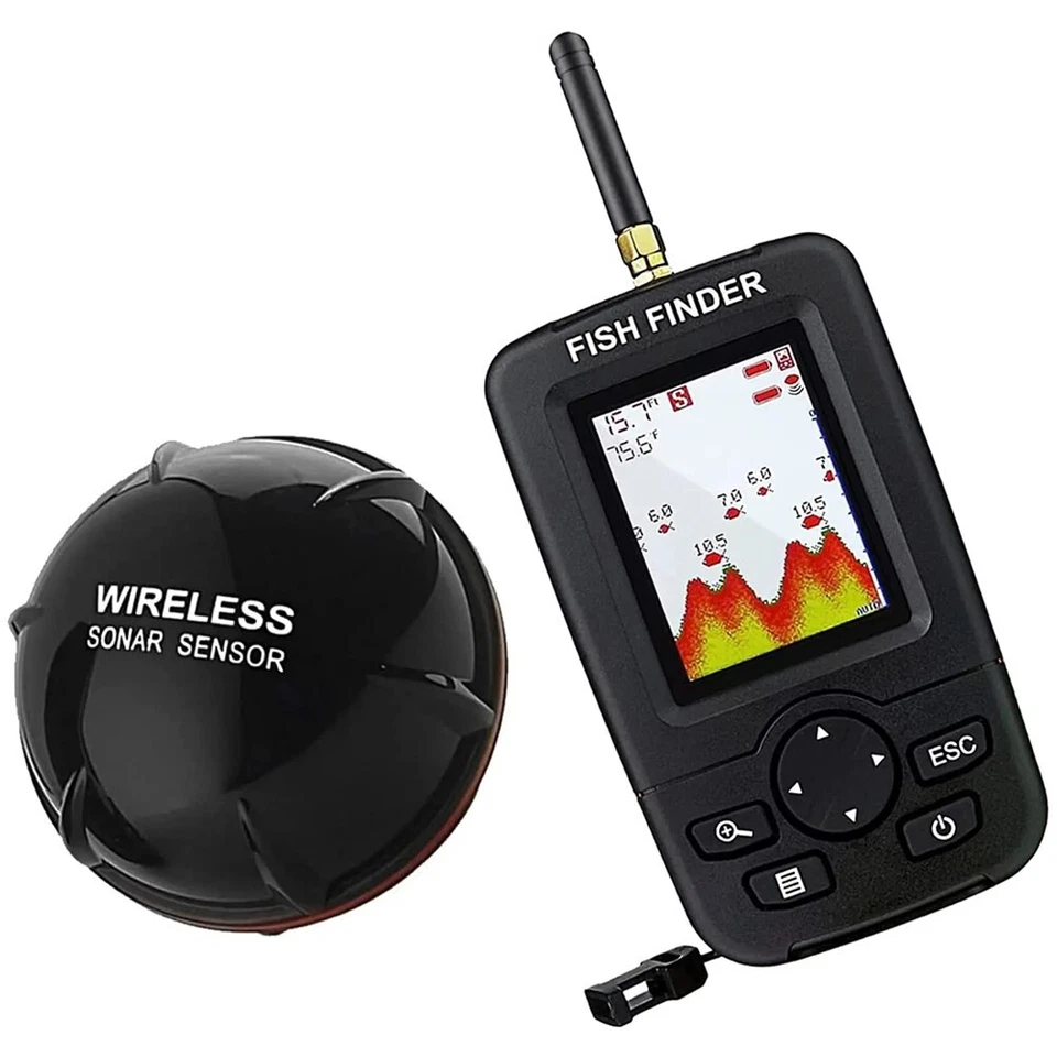 Wireless Sonar Fish Finder Underwater Depth Echo Sounder With Fishing Detector - Image 1 of 4