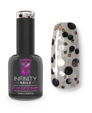 G05 INFINITY NAILS™ Black and Silver Glitter - nail gel polish - 15ml