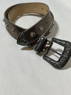 Cinturón Leatherock Bling 5471 De Colección Tachonado Joyas Cinturón Western Estrás Talla 34 M Foto 1 de 4