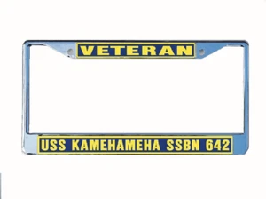 Telaio targa USS KAMEHAMEHA SSBN 642 auto militare-camion-RV VETERINARIO - Foto 1 di 8