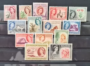 Südrhodesien 1953 Elisabeth ll sg78-91 leicht montiert postfrisch wie Bilder. - Bild 1 von 17
