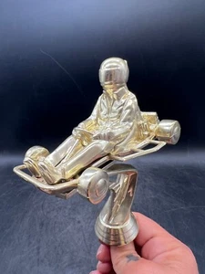 De colección 1990 Go Kart Racing Race Trophy Ganador del Premio Topper Ornamento Dorado - Imagen 1 de 12