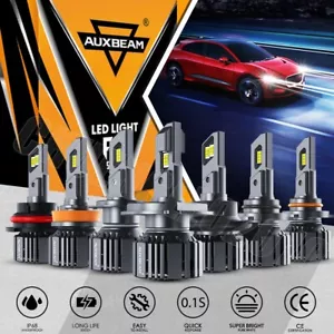 AUXBEAM 9005+H11 LED Headlights High Low Beam Bulbs Kit Super White Bright Lamp - Picture 1 of 24