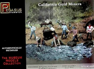 Pegasus Hobbies 7050 MADE USA 1/72 - FAR -WEST STORY California Gold Miners - Imagen 1 de 2