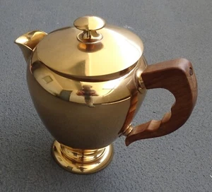 Rare Vintage Mid Century SAXTON Inc, California Solid Copper Coffee Pot - Marked - Bild 1 von 12