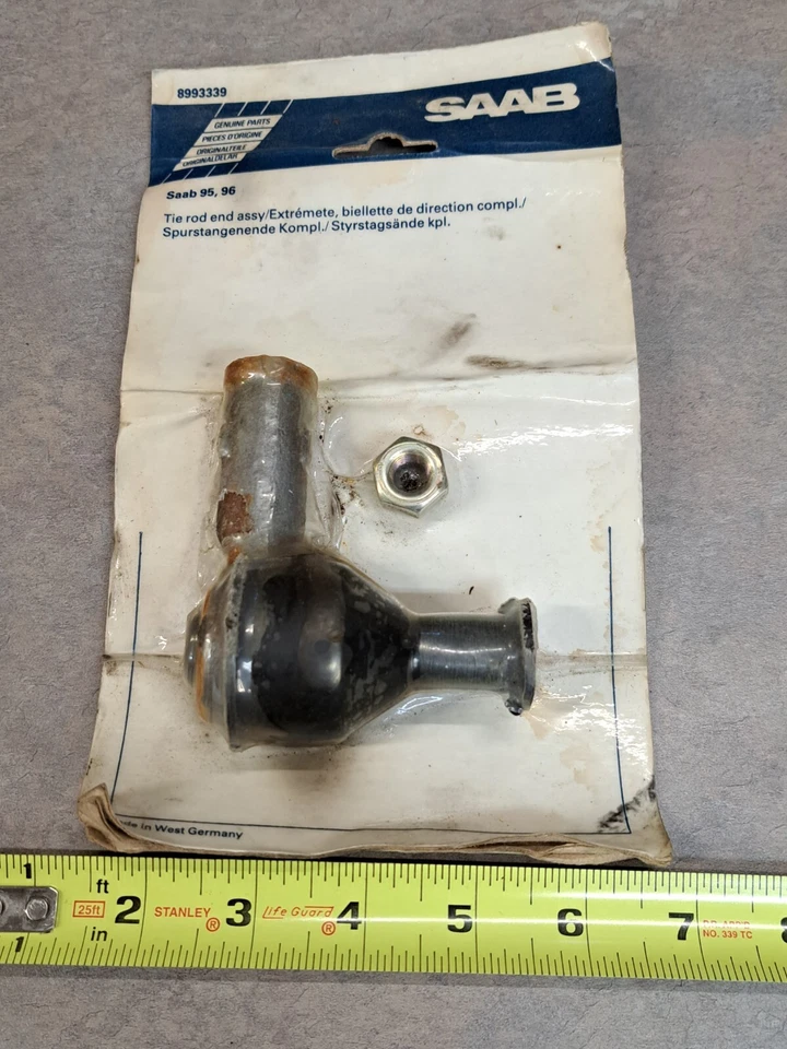 Nuevo extremo de varilla de amarre original Saab stock antiguo 8993339 se adapta a Saab 95, 96 Sonett Foto 1 de 2