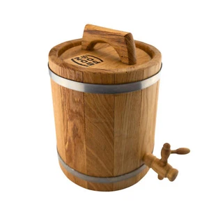 Waldmeister Holzfass 5 L stehend außen geölt - Weinfass Whiskyfass Eichenfass - Bild 1 von 6