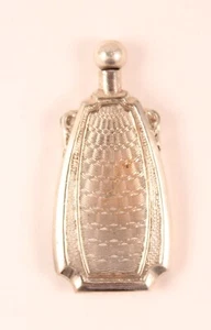 Vintage Art Deco versilberte Geldbörse Parfümflasche Flasche Kolben mit Stabstopfen - Bild 1 von 8