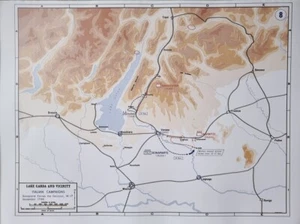 MODERN WEST POINT MAP NAPOLEONIC WARS LAKE GARDA BONAPARTE FORCES DAVIDOVICH - Picture 1 of 2