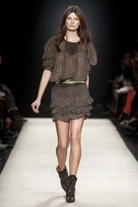 Camicetta di seta fumè nuova senza etichette Isabel Marant Runway "Wake" $830 taglia 40 top linea principale - Foto 1 di 6