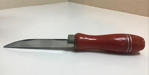 Vintage Nutbrown Red Wood Handled Fruit Decorator Stainless Steel Made England - Picture 1 of 9