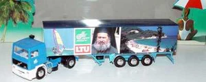 1:87 Volvo F12 Box Trailer Jahn Travel, LTU Motif Beach - Albedo - Picture 1 of 1