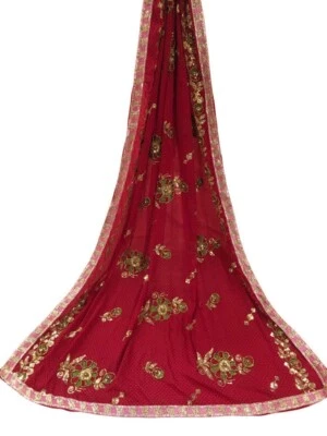 Bufanda Georgette Dupatta vintage india bordada estola larga para mujer LD7118 Foto 1 de 4