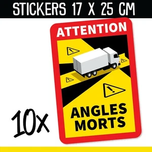 10 x STICKERS CAMION POIDS LOURD ANGLE MORT NORME 2021 officiel AUTOCOLLANT - Picture 1 of 2
