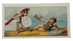 VICTORIAN MERCHANT’S TRADE CARD – “STAR ALPACA BRAIDS” AWARD 1876 - Picture 1 of 3