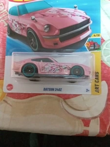2025 Hot Wheels Datsun 240z Pink Diecast 1/64th Scale Toys Carded Art Cars HW  - Bild 1 von 24