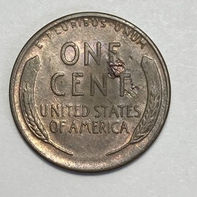 1946-D Lincoln Wheat Cent Lamination Error Fold over (Reverse) - Image 1 of 4