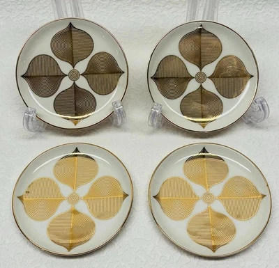 4件套Jonathan Adler好莱坞瓷杯垫金色 — 第 1/4 张图片