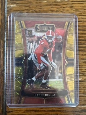 Kelee Ringo 2023 Panini Select Draft Picks #25 Gold Lazer Prizm RC Rookie Eagles - Image 1 of 2